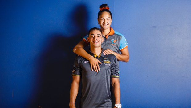 Ngawai Eyles and partner Wharenui Hawera will both play for the Brumbies on Saturday.