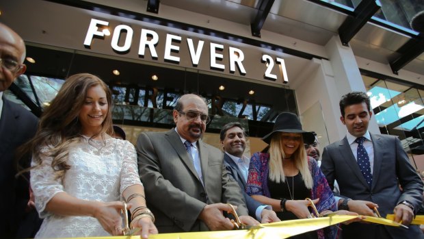 The opening of Australia's first Forever 21 store in Brisbane. 