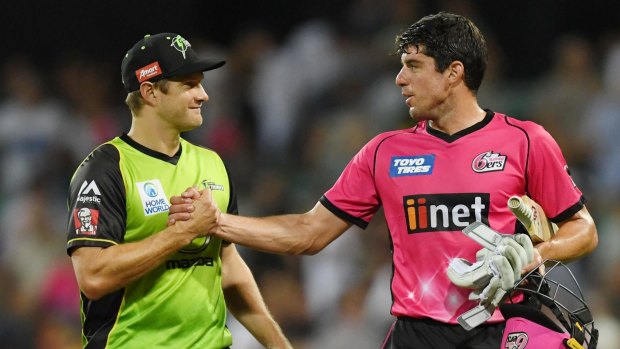 Bragging rights: Shane Watson's Thunder drew first blood against the Sixers earlier in the season.