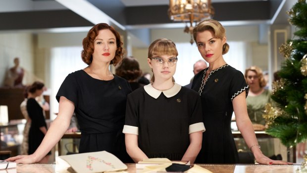 A culture that doesn't tell its own stories risks losing its identity: <i>Ladies in Black</i> stars Alison McGirr, Angourie Rice and Rachael Taylor. 