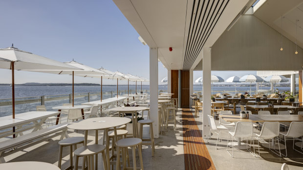 The new-look St George Sailing Club features sweeping views of the Georges River.