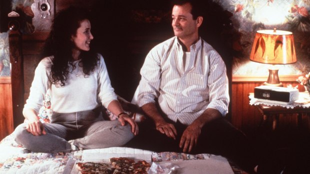 Andie MacDowell and Bill Murray in the movie Groundhog Day.