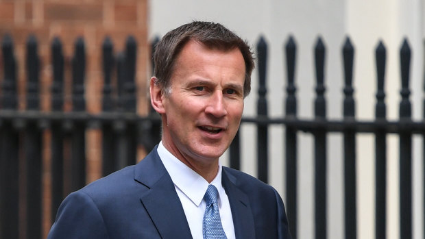 British Foreign Secretary Jeremy Hunt arrives for a weekly meeting of cabinet ministers at number 10 Downing St in London on Tuesday.