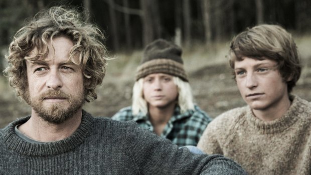 Simon Baker with Samson Coulter and Ben Spence in Breath.