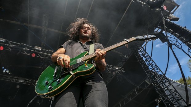 Gang of Youths lead singer David Le'aupepe rocks out at St Jerome's Laneway Festival in 2017.