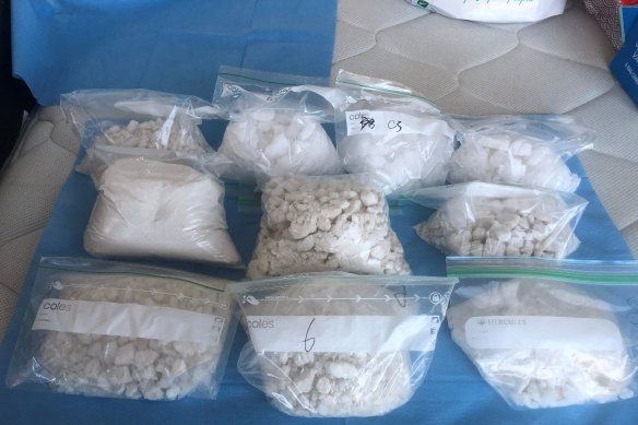 The methamphetamine seized by police in January. 