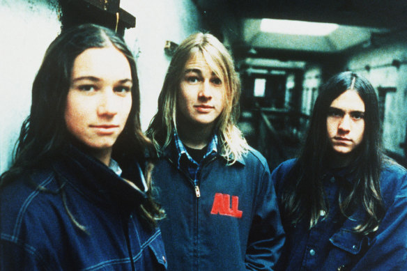 Daniel Johns, centre, formed Silverchair with Ben Gillies, left, and Chris Joannou in 1992, but now has his own lucrative publishing deal with BMG.