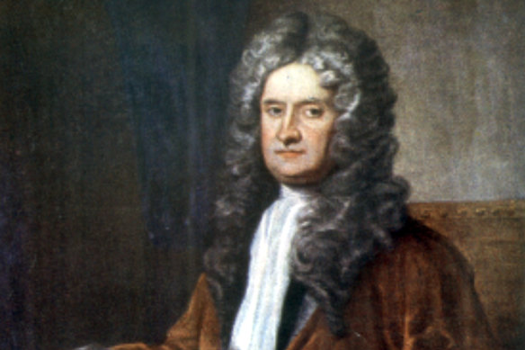 First edition works by Isaac Newton were among the books found.