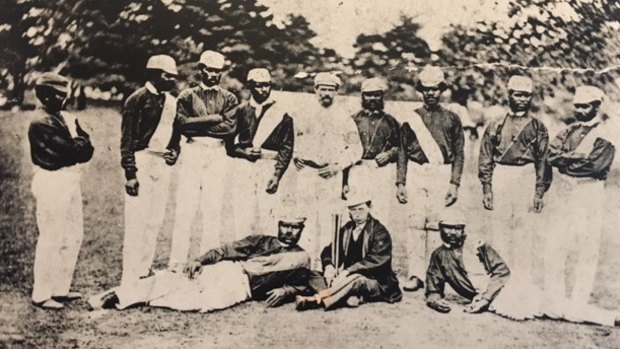 Johnny Mullagh and his teammates of the 1868 touring side.