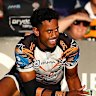 Jahream Bula crosses for one of two tries on Sunday.
