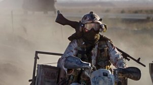 Australian SAS Soldiers on Patrol near Bagram Afghanistan.