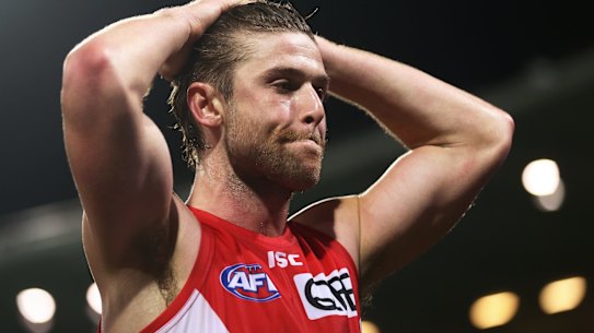 Dane Rampe had a bizarre night against Essendon.
