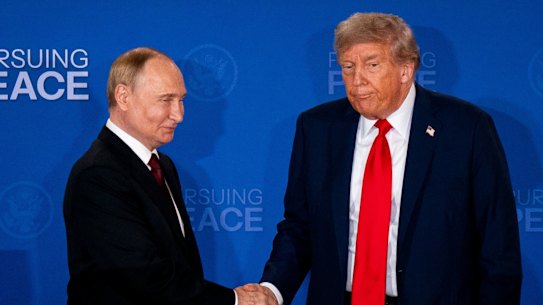 Russian President Vladimir Putin and US President Donald Trump, pictured in Alaska last year.