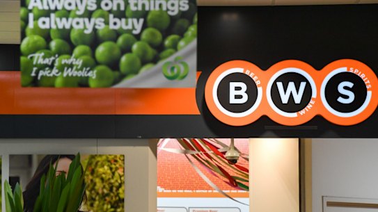 The bottle shop chain BWS is one of the businesses that will be spun off into a separate company.