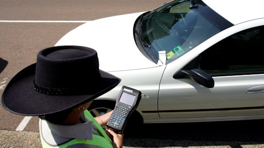 Parking inspectors in Parramatta prefer to mark tyres with crayon. 