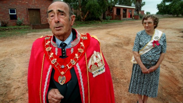 Prince Leonard Casley, the founder of Hutt River Province, with his wife Shirley. 