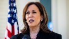 US Vice President Kamala Harris speaks at the Naval Observatory in Washington.