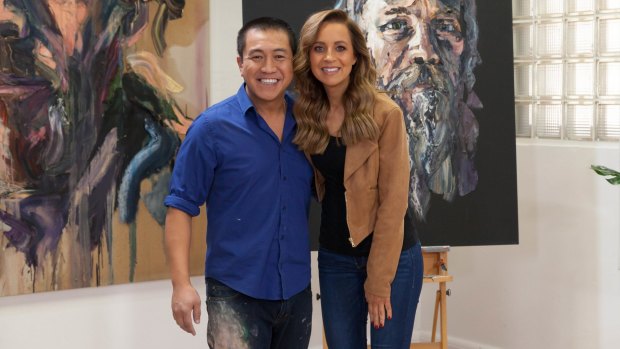 Anh Do and Carrie Bickmore. 
