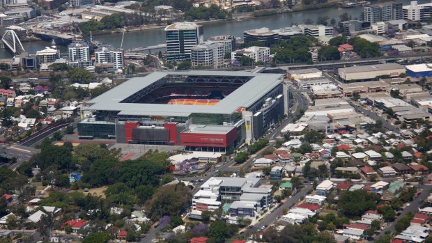 Suncorp Stadium in Brisbane, where the Blues go against the Maroons on Wednesday night.