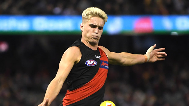 Essendon's Matt Guelfi has suffered what is believed to be a serious knee injury.
