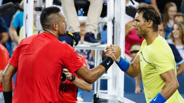 Rafael Nadal has the better of the win-loss record between he and Nick Kyrgios.