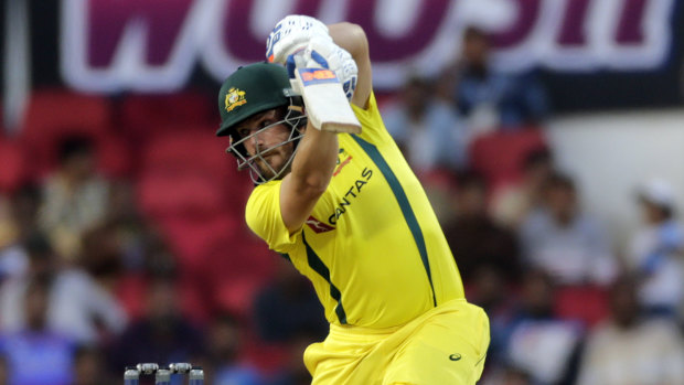 Under pressure: Aaron Finch in in the middle of a scoring drought.