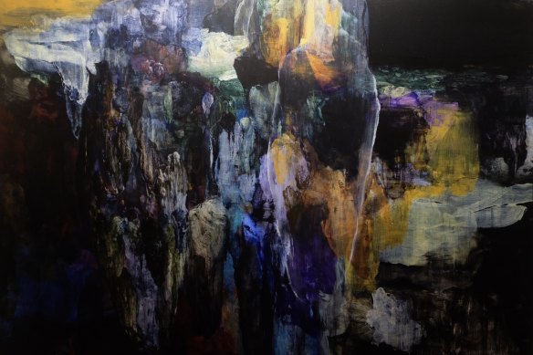 John Bartley, Visitation (2020), acrylic on canvas, 125cm x 175cm, $10,550.