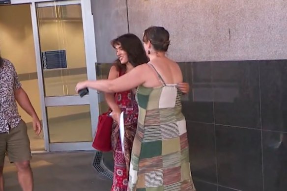 Bonnie Carter (left) was released without charge on Wednesday evening.