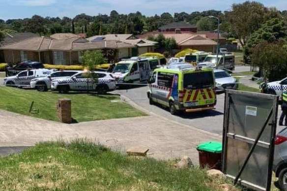 Four people were seriously injured inside a Narre Warren home on Monday afternoon. 