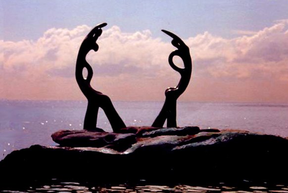 The Oceanides sculpture at Manly. It could soon be accompanied by an artwork remembering the community's response to COVID-19.