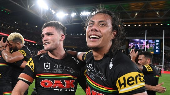 Nathan Cleary and Jarome Luai have been playing together at the Panthers since they were in their early teens.
