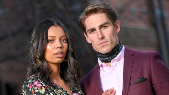 Myer fashion shoot. 31 July 2019. The Age News. Photo: Eddie Jim. Models: Julian Haig and Boston McCathrion.