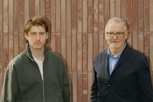 Chef Hugh Allen (left) and architect John Wardle on site as construction on Yiaga continues.
