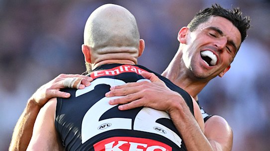 Veterans Steele Sidebottom and Scott Pendlebury became dual premiership players for their club last season, but have been below their best so far in 2024.