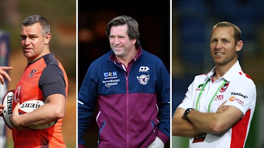 Jason Ryles, Des Hasler and Ben Hornby.