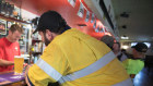 Workers drink at the Redcliffe Tavern near the Perth Airport in Western Australia.