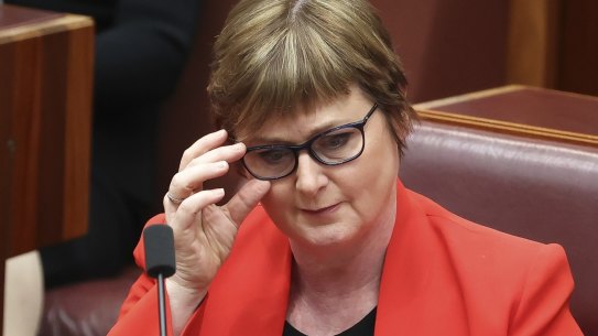 Minister for Defence Linda Reynolds during Question Time at Parliament House in Canberra on Monday 22 February