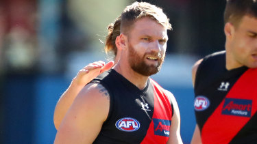 Jake Stringer during the clash with the Kangaroos. 