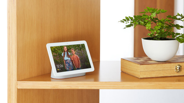 The Google Home Hub pulls images automatically from the user's online collection when it's not in use.