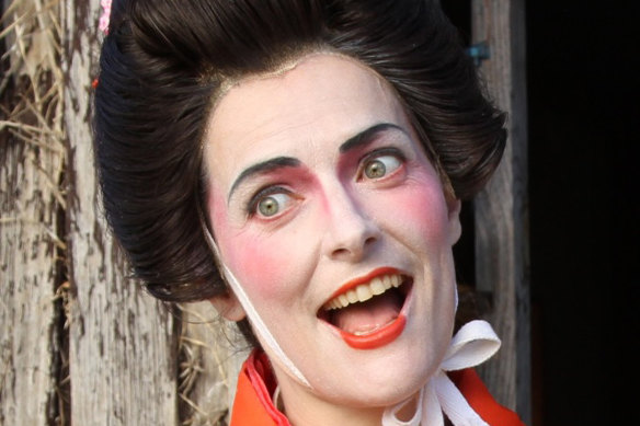 Comedian Kate Hanley Corley as her character Aisha the Aussie Geisha.