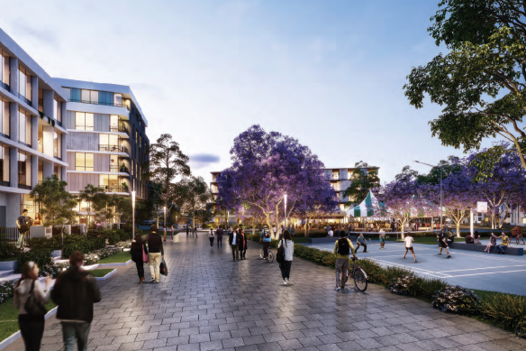 An artist's impression of the redeveloped Riverwood Estate, released by the Department of Planning and Environment.