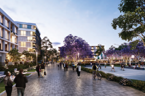 An artist’s impression of the redeveloped Riverwood Estate, released by the Department of Planning and Environment.