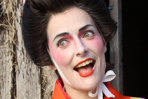 Comedian Kate Hanley Corley as her character Aisha the Aussie Geisha.
