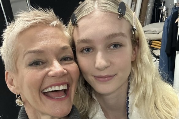 Jessica Rowe and her model daughter, Allegra.