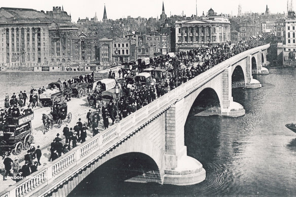 The bridge in its original London location.
