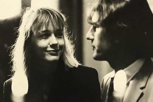 Robert Forster and Karin Bäumler  exchanging vows in Germany in 1990. “I had found a woman who I loved and adored.” 