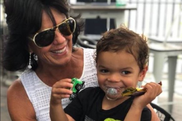 Gai Vieira and her grandson.
