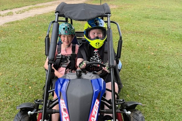 Archie with his best mate Jake