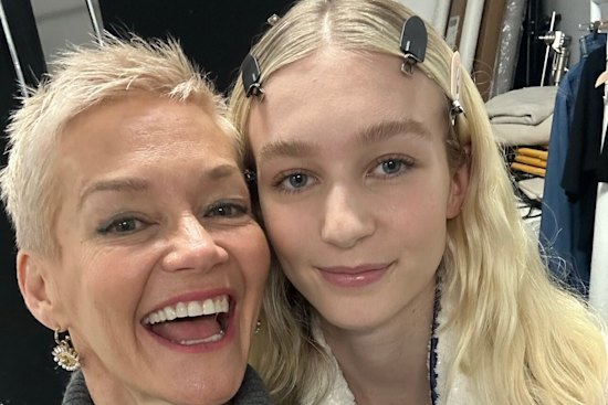 Jessica Rowe and her daughter, Allegra.
