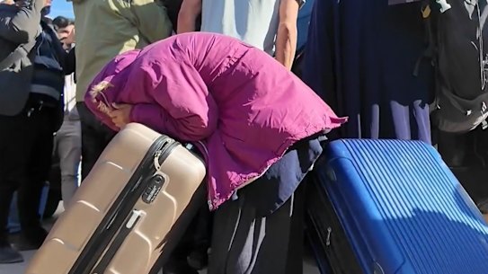 An Australian child hoping to escape al-Roj camp in Syria on Monday, February 21.